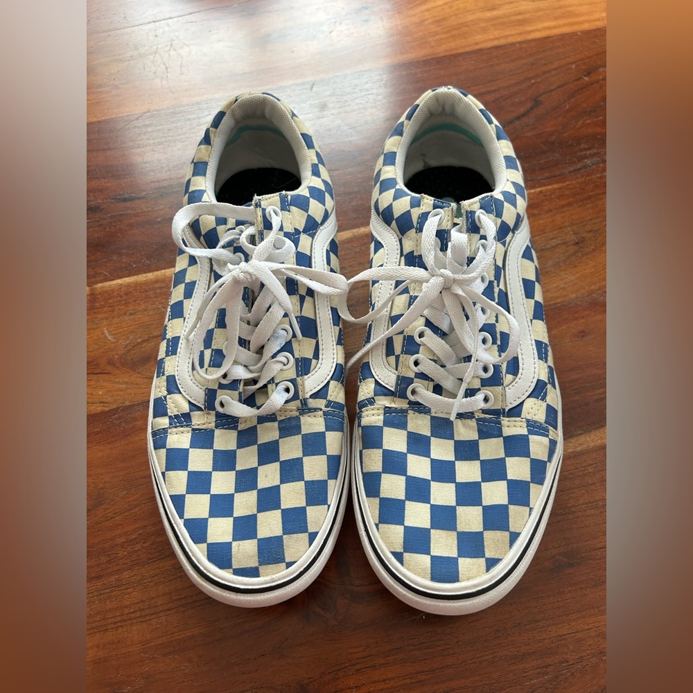 Vans Old Skool ComfyCush Checker in the Lapis Blue/White colorway
